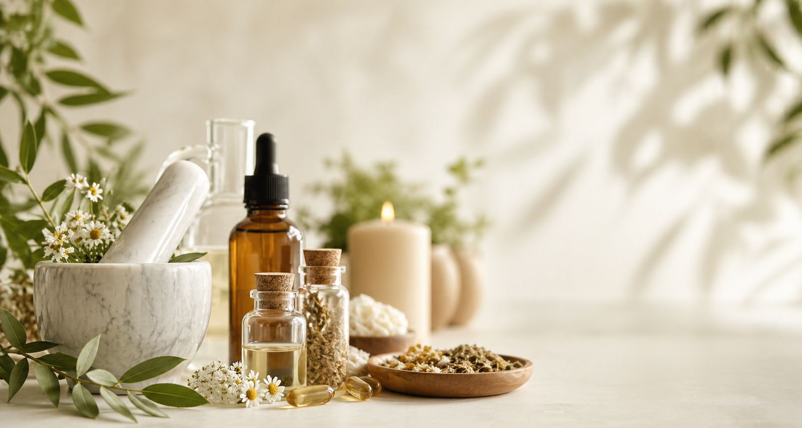 Naturheilkundliche Mittel: Kräuter, Tropfen und Öle